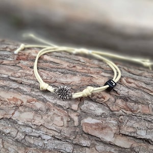 initial bracelet handmade jewelry unisex bracelet Personalised starfish bracelet cotton bracelet birthday gift mother's day gift