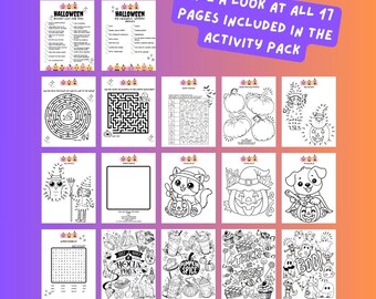 Halloween Activity Kit for Kids – Calm Busy Book, Quiet Time Games & Printable Activities (Ages 4–10)