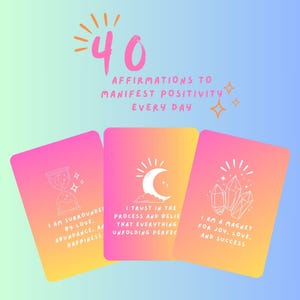 Manifest a Positive Mindset Every Day with 40 Vision Board Printables and Affirmations