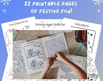 Christmas Activity Kit for Kids – Calm Holiday Games, Quiet Time Printables & Festive Busy Book