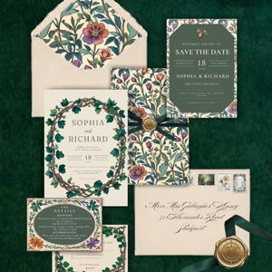 Celtic Wedding Invitation Template, Wedding Invite Templates, Wedding RSVP Card, Wedding Details Card Template, Elegant Wedding Suite Bundle