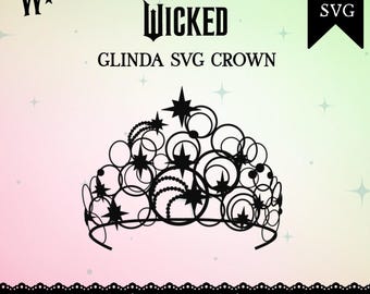 Glinda Crown SVG PNG • Wicked Movie Inspired File • SVG for Cricut, Design & Silhouette Sublimation • Commercial Use • Wicked 2 For Good