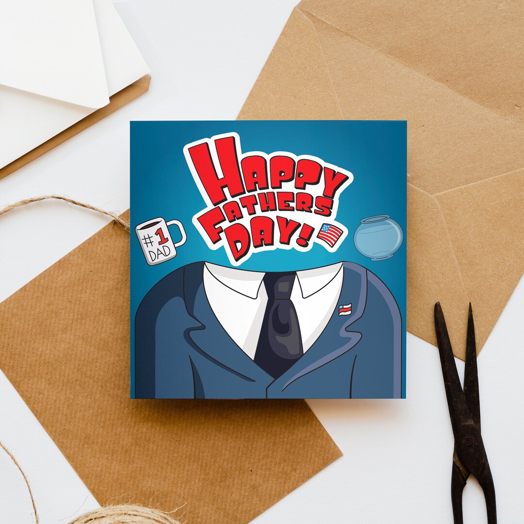 American Dad Fathers Day Card American Dad TV Show Roger Stan Happy ...