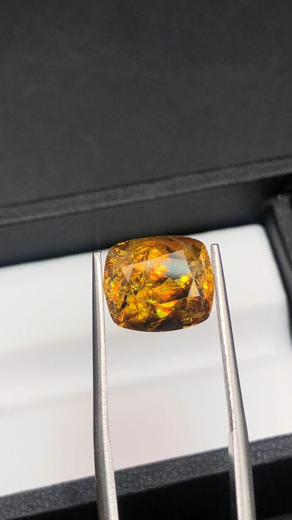 5.50ct Natural Sphene – Brilliant Fire & Golden Green Color | Rare Collector Gemstone | 10×9×7mm