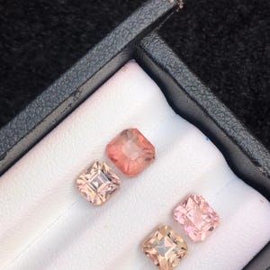 Peach Tourmaline weight 5.20ct Ascher Cut Gemstones, Afghanistan