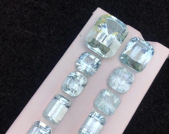 Faceted Aquamarine good quality Gemstone 40ct origin Pakistan Blue color Mix Cut