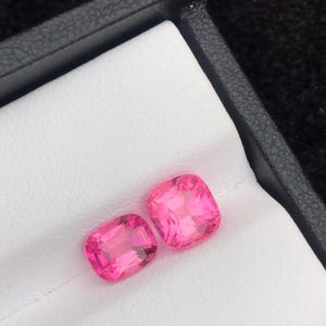 Rubylight Tourmaline Pair: Vivid Pink Gemstones for Earrings, Afghanistan