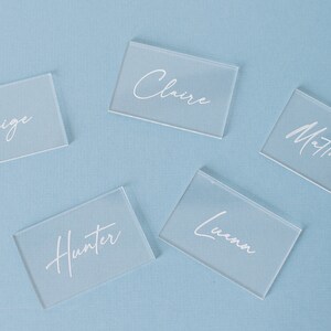 Clear Rectangle Acrylic Placecards