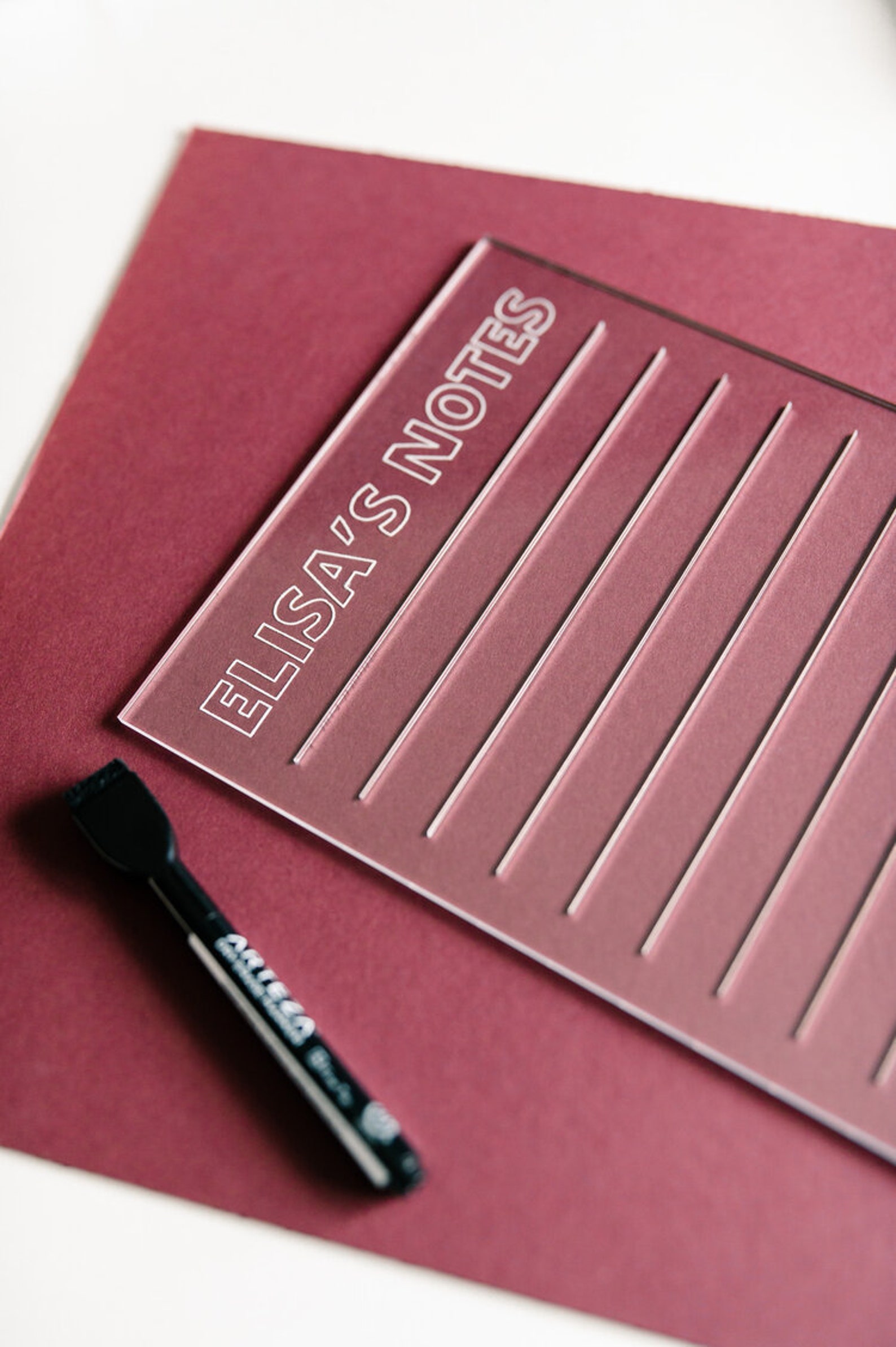 Personalized Clear Acrylic Dry Erase Memo Board Etsy