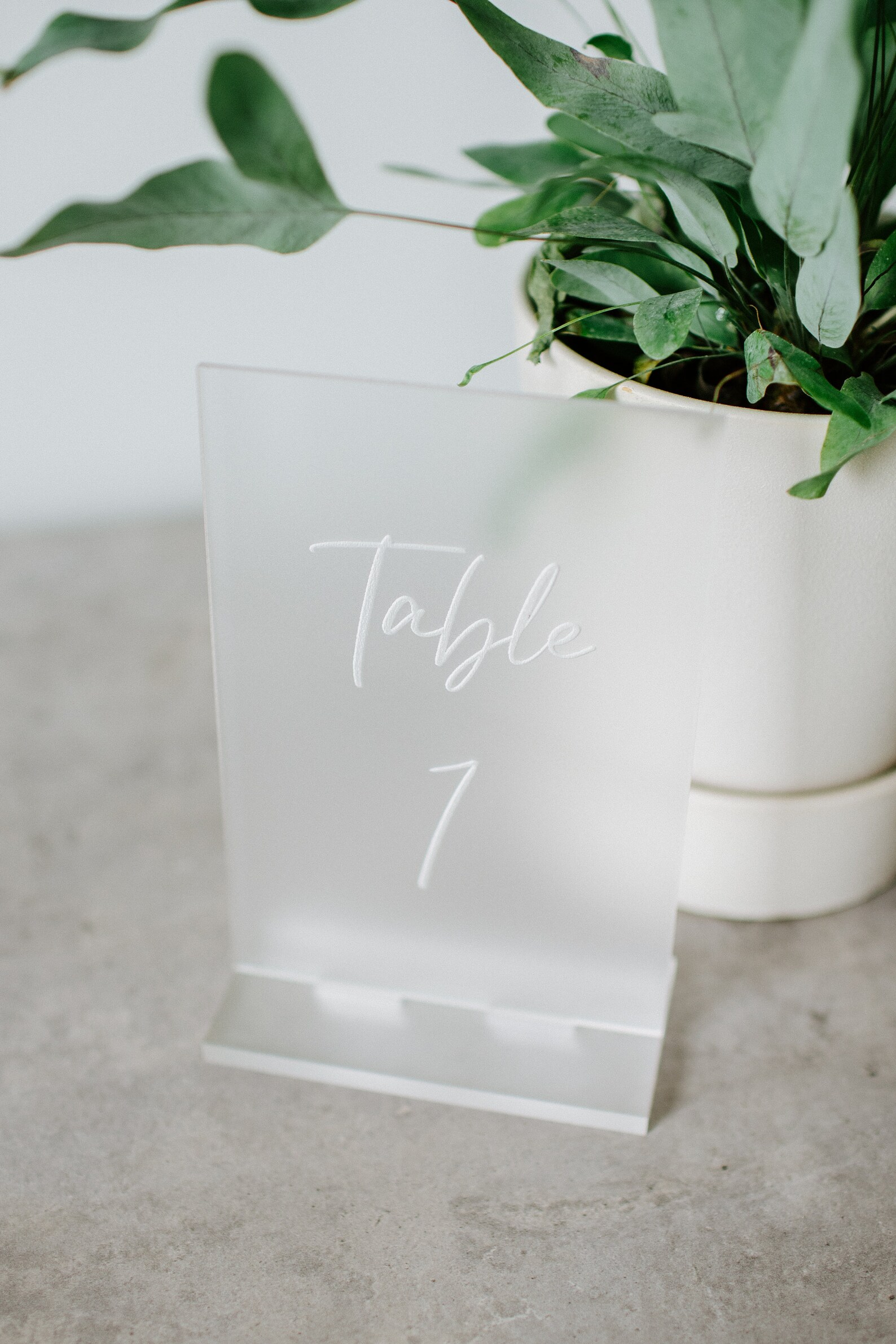 Frosted Acrylic Table Numbers Etsy