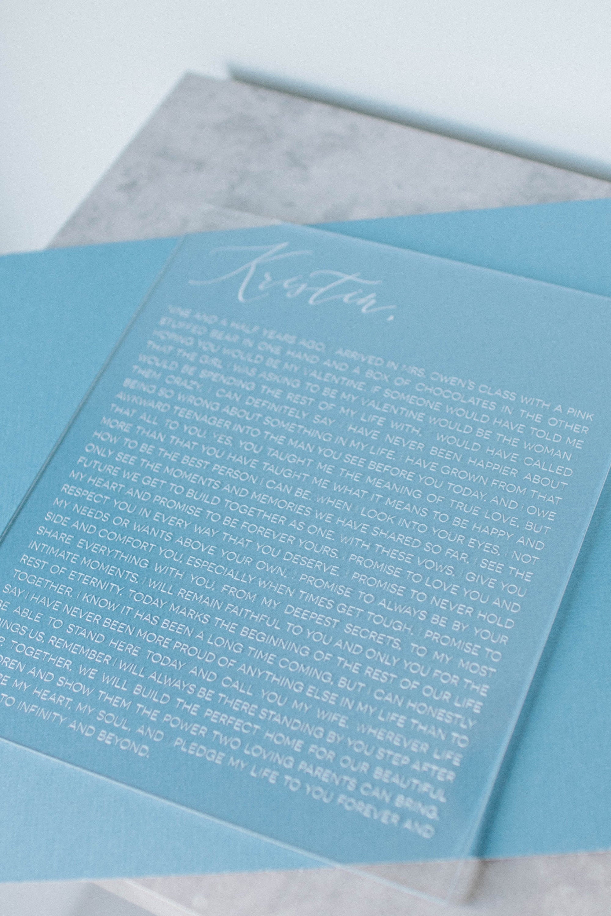These Personalized Acrylic Vow Boards Are EVERYTHING.