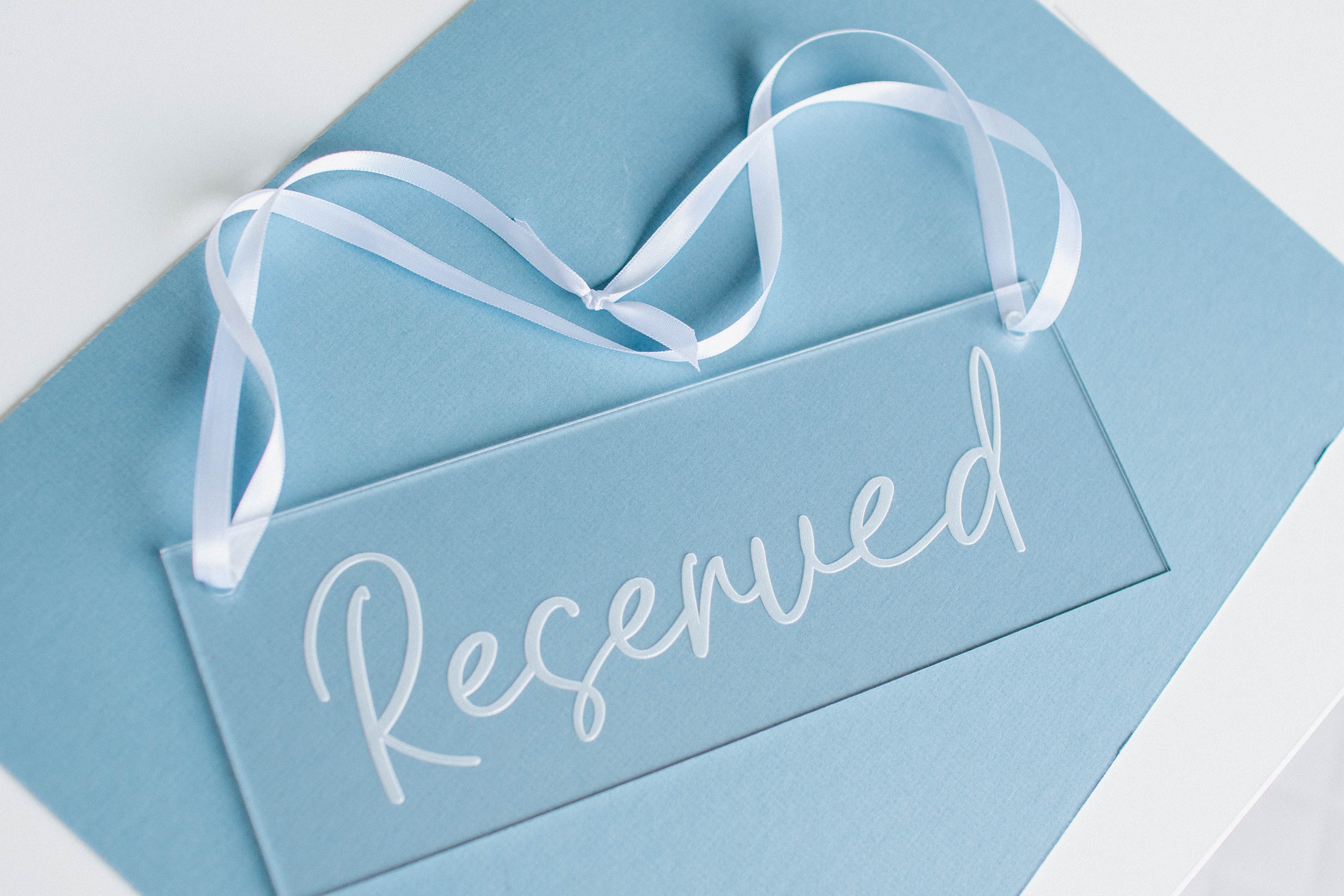 Reserved Chair Sign With Ribbon - Etsy UK
