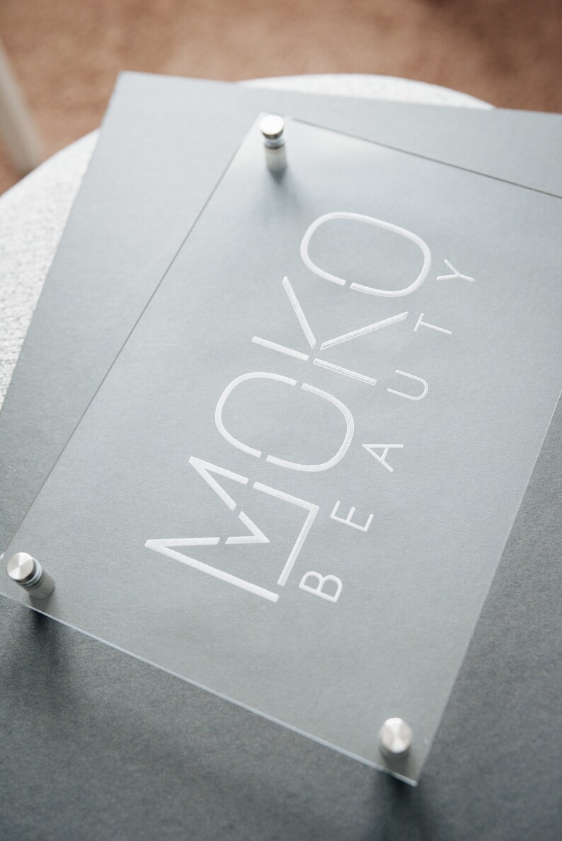 Engraved Clear Acrylic Standoff Sign multiple Sizes Etsy