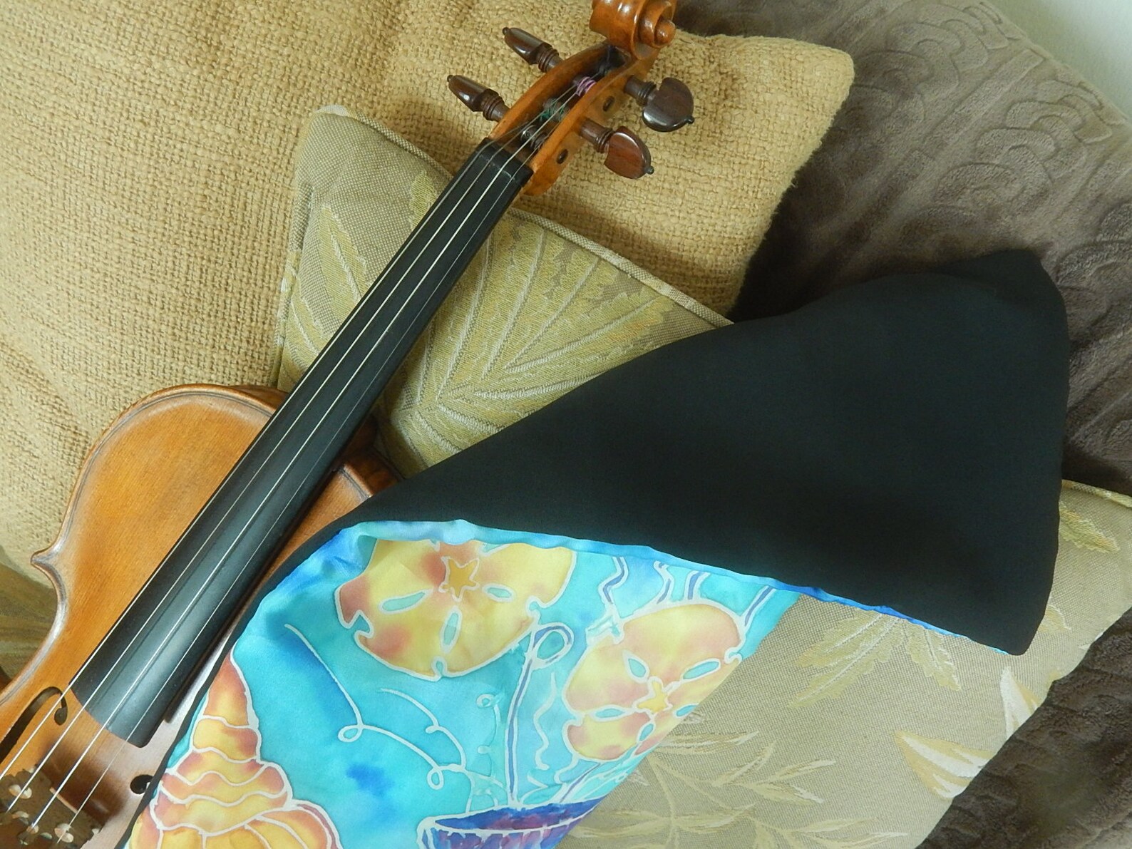 Conch shell and sand dollars hand Painted Silk Violin Blanket Etsy