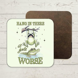 Funny Frog Coaster, Funny Gifts, Funny Office Coaster, Joke Present, Funny Coasters, Best Friend Gift, Colleague Gift, Co-worker Gift