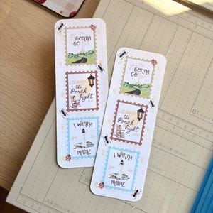Stamp Bookmark: Book Lover Gift, Ladybug Bookmark, Bookish Present, Cottagecore Style, Maine