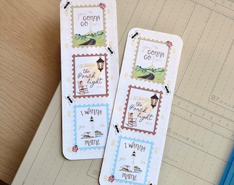 Stamp Bookmark: Book Lover Gift, Ladybug Bookmark, Bookish Present, Cottagecore Style, Maine