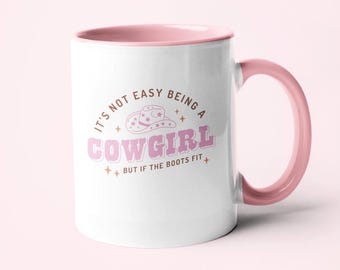 Söt cowgirlmugg, present till cowgirl, country och westernmugg, rolig arbetsmugg, erasmugg, låt oss gå tjejer present, Yeehaw-mugg, lantflicka present