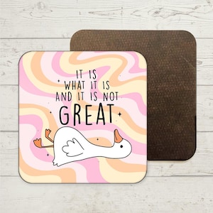 Silly Goose Coaster, Funny Coaster, Funny Office Gifts, Joke Present, Stocking Filler, Best Friend Gift, Goose Lover Gift, Silly Goose