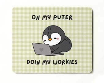 On My Puter Funny Mouse Pad, Office Mouse Mat, Work Bestie Gift, Colleague Gifts