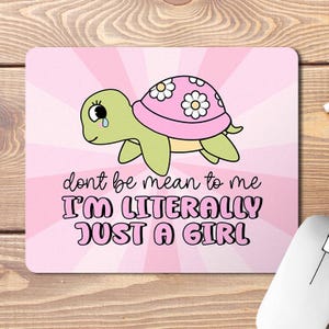 Funny Quote Mouse Pad, Just A Girl Meme, Funny Mouse Pad, Funny Office Gifts, Work Bestie Gift, Colleague Gifts, Funny Meme gift, Mouse Mat