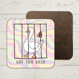 Silly Goose Coaster, Funny Coaster, Funny Office Gifts, Joke Present, Stocking Filler, Best Friend Gift, Goose Lover Gift, Silly Goose