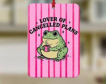 Funny Frog Car Air Freshener, Funny Car Air Freshener, Cancelled Plans, Car Accessories, Funny Meme Gifts, Funny Car Gifts, Friendship Gift