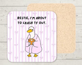Funny Goose Coaster, Funny Gifts, Funny Quote Coaster, Funny Office Coaster, Joke Present, Funny Coasters, Best Friend Gift, Funny Meme Gift