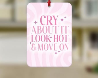 Grappig citaat auto luchtverfrisser, girly auto luchtverfrisser, leuke auto-accessoires, Just A Girl Meme, grappige autocadeaus, grap cadeau, cadeau nieuwe bestuurder