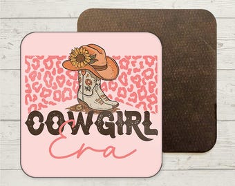 Sottobicchiere stile cowgirl, regali da cowgirl, regalo divertente, sottobicchiere da ufficio, regalo da ufficio, regalo dell'amicizia, ventaglio country western, regali divertenti da cowgirl