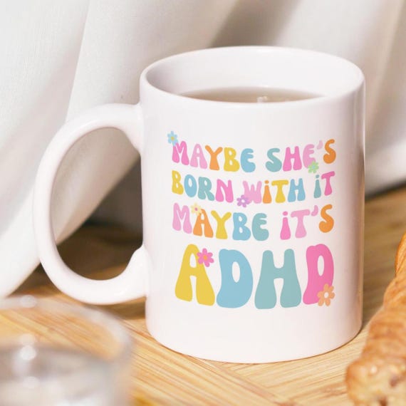 Funny ADHD Mug, Funny Meme Mug, Funny Office Mug, Funny Quote Mug, Friendship Gift, Colleague Gift, Just A Girl Meme,  Funny Hamster Mug