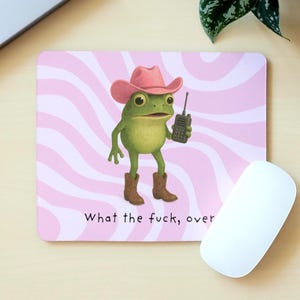 Funny Cowboy Frog Mouse Pad, Funny Mouse Pad, Funny Office Gifts, Work Bestie Gift, Colleague Gifts, Funny Meme Gifts, Frog Lover Gift