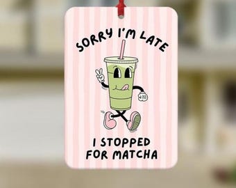 Matcha Auto-Lufterfrischer, lustiger Auto-Lufterfrischer, niedliches Autozubehör, lustiges meme Geschenk, lustiges Autogeschenk, Geschenke für sie, Matcha-Liebhabergeschenk