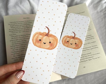 Cute Pumpkin Bookmark, Autumn Bookmark, Fall Bookmark, Bookish Gift, Book Lover, Romance Reader, Cosy Bookmark, Book Club Ticket Bookmark