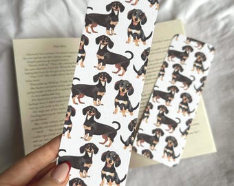 Dachshund Print Bookmark: Linen Cardstock 300gsm, Book Worm Gift, Bookish Present, Sausage Dog Lover