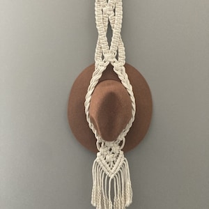 Macrame Hat Holder, Hat Organizer, Hat Display, Hat Rack, Hat Storage, Gift, Wall Hanging, Decor, Closet, Hanging