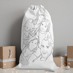 Custom Gift Sack, Large Size Christmas Sack, Personalized Christmas Toy Sack with Name & Initial, Christmas Gift Bag, First Christmas Gift