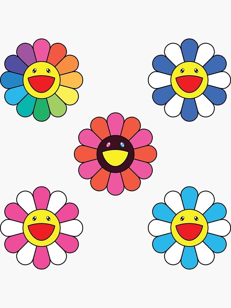 Smiley Flower Faces (murakami) Luxury Press on Nails - Etsy