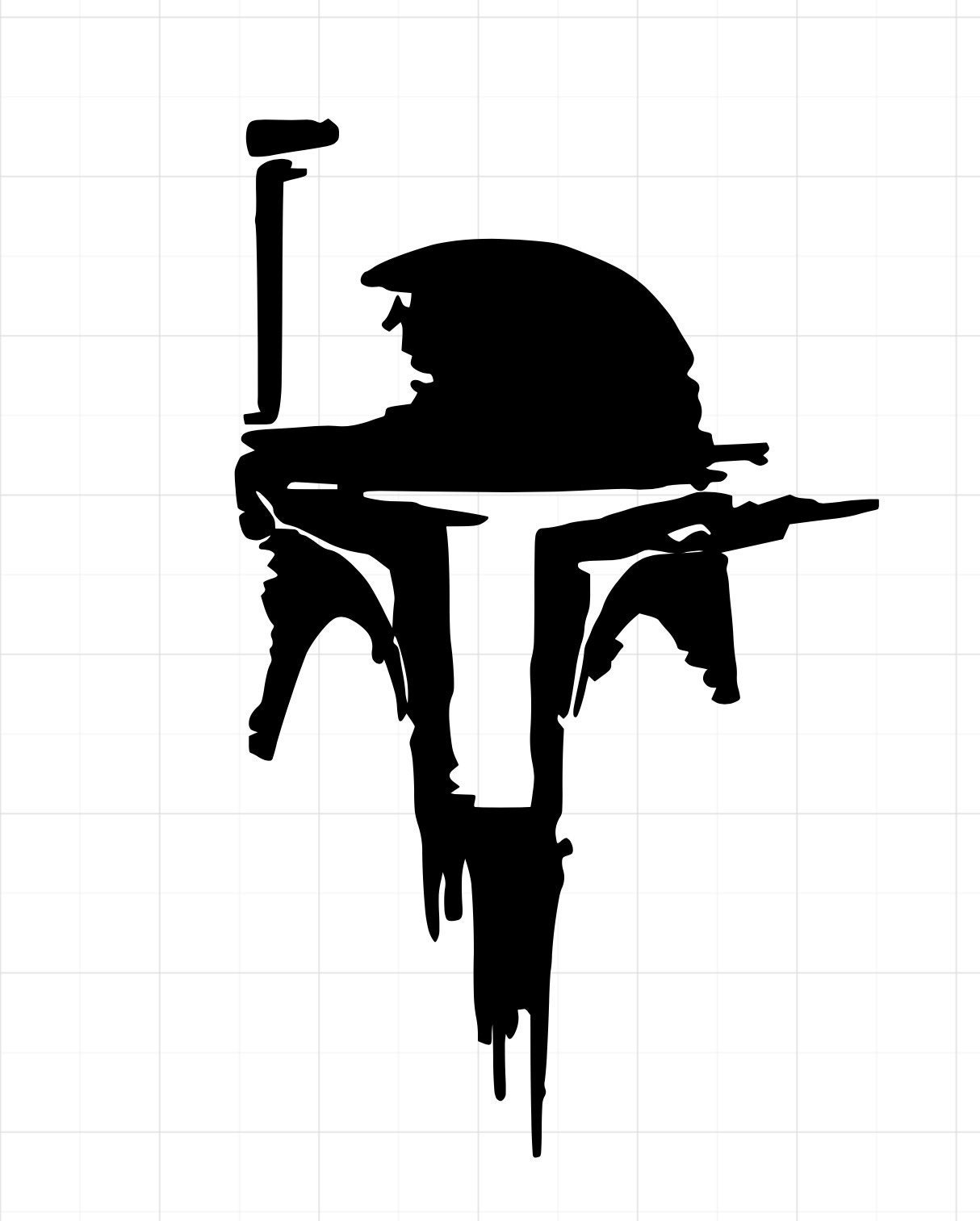 Black and white boba fett shop