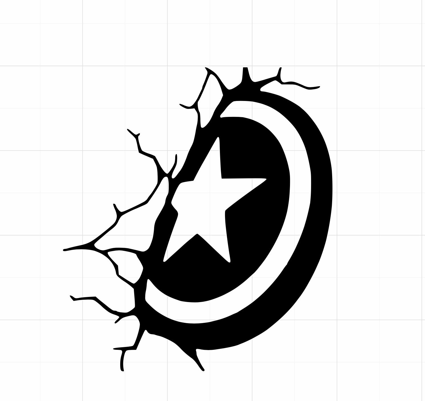 Avengers Captain America Shield Vinyl Decal Etsy UK