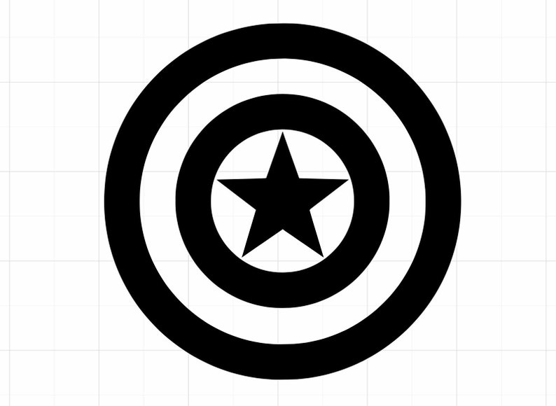 Captain America Shield Logo Vinyl Decal Etsy