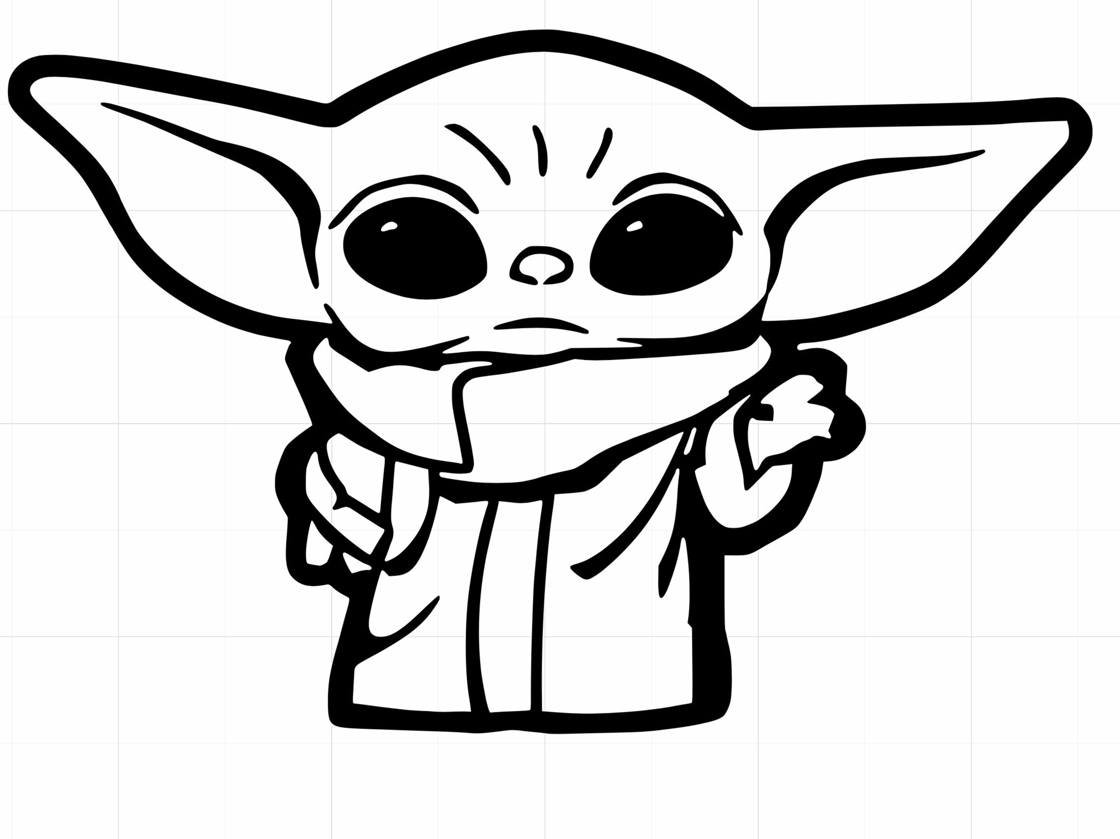 Baby Yoda Vinyl Grogu Star Wars The Mandalorian Decal Car Window Sicker