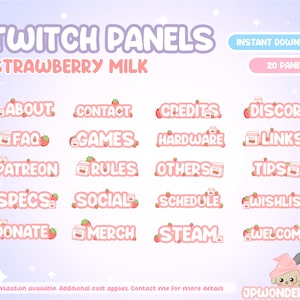 Strawberry Milk twitch Panelen