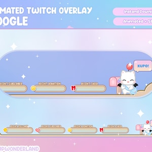 Animated FF Moogle Twitch Overlay / Stream label bar. Compatible with streamlabs / obs studio / stream elements