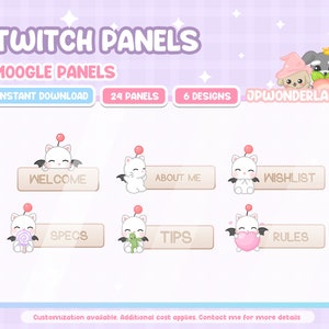 24 FF Moogle Twitch Panels / Stream Panel