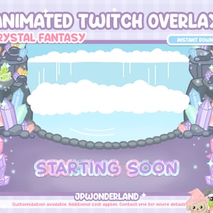 Animated Twitch Overlay Full Package - Crystal Fantasy