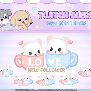 Twitch Stream Animated Alerts - Love is in the air~