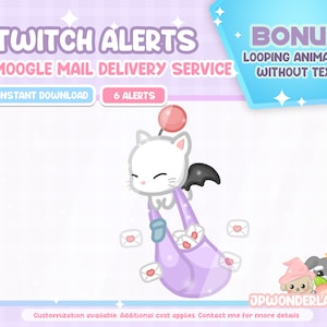 Animated Twitch Alerts - FF Moogle/ FF Chibi