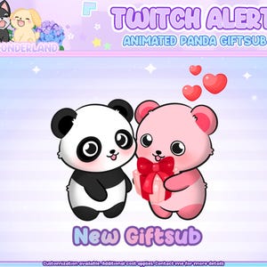 Alerta animada de Twitch - Panda Giftsub