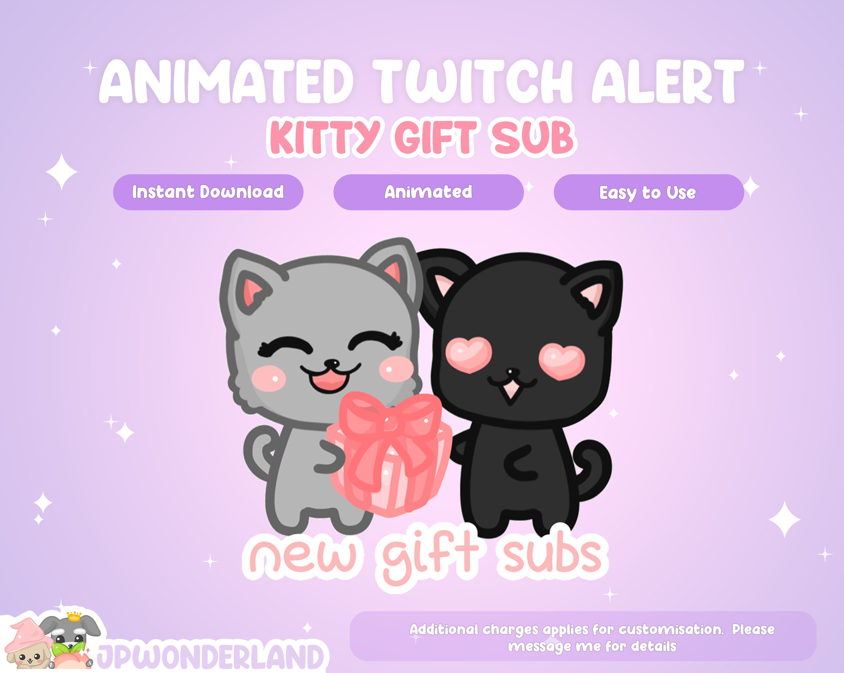 Animated Kitty Twitch Alert Gift Sub Etsy